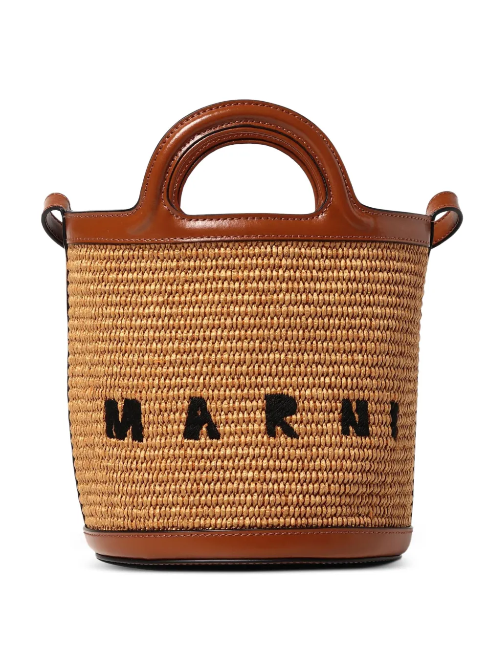 Marni Borsa a secchiello Tropicalia piccola - Marrone