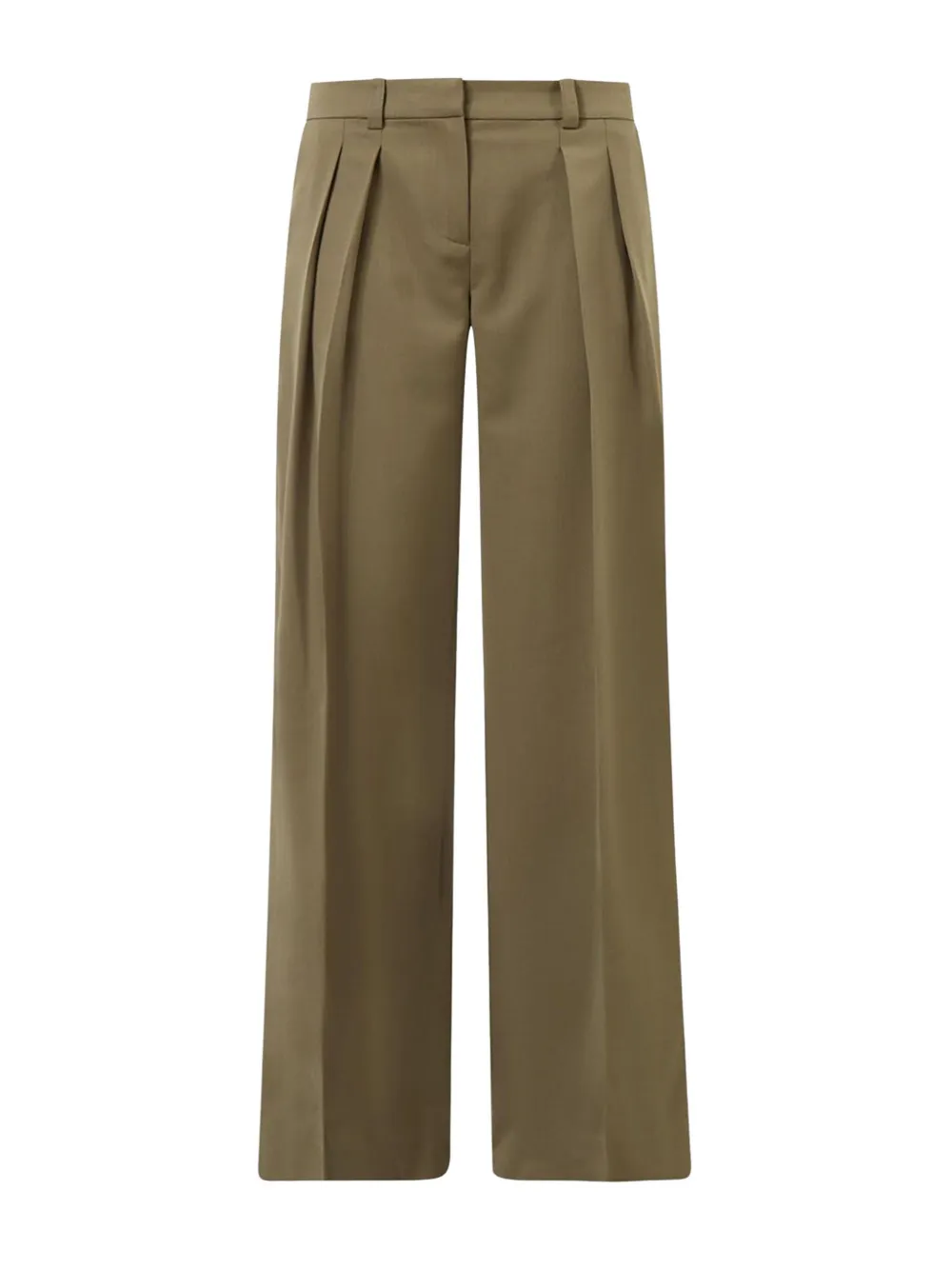 The Frankie Shop Daytona Pleated Trousers In Green