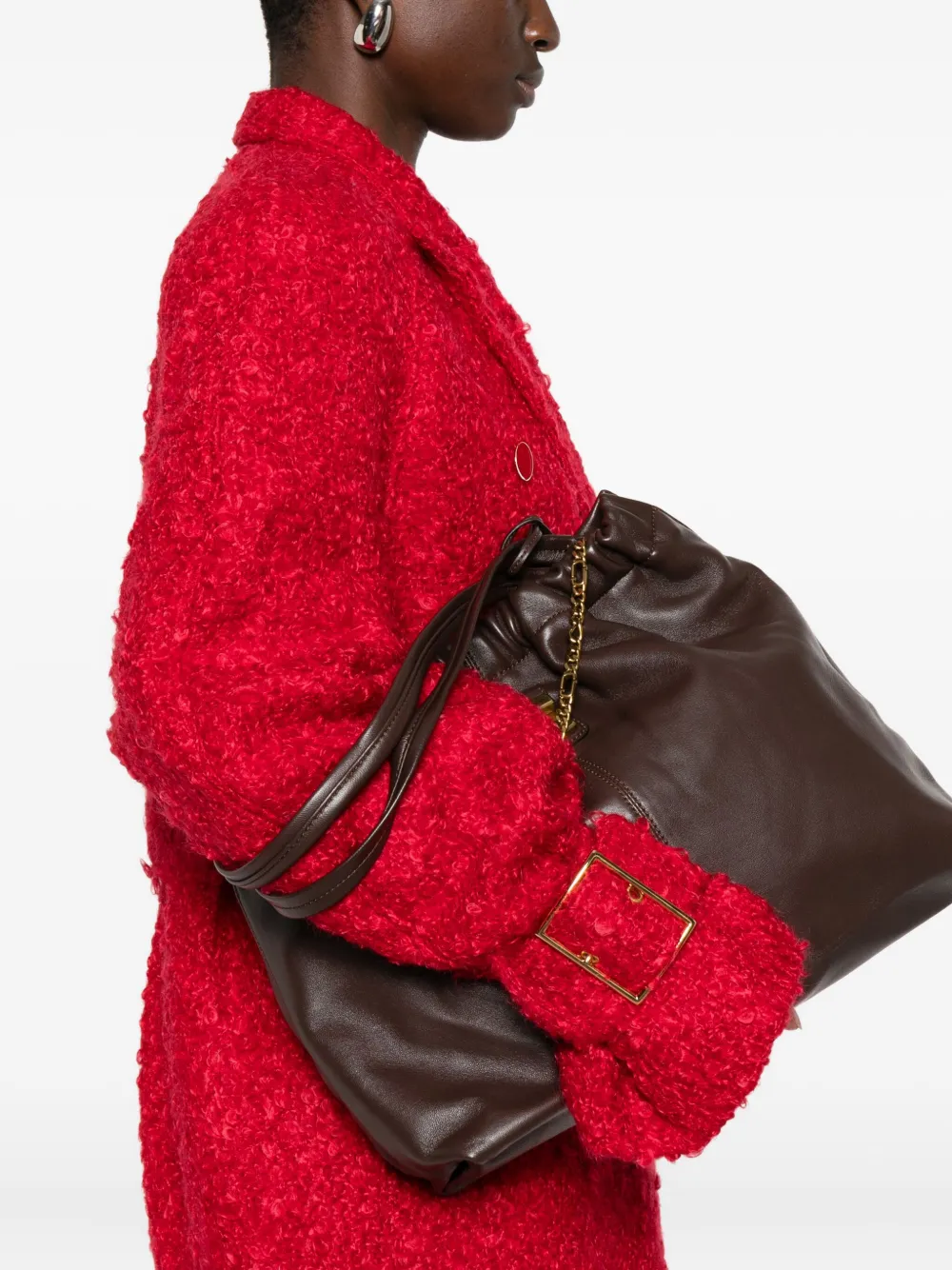 Marc Jacobs The Cristina chain-detail shoulder bag - Bruin