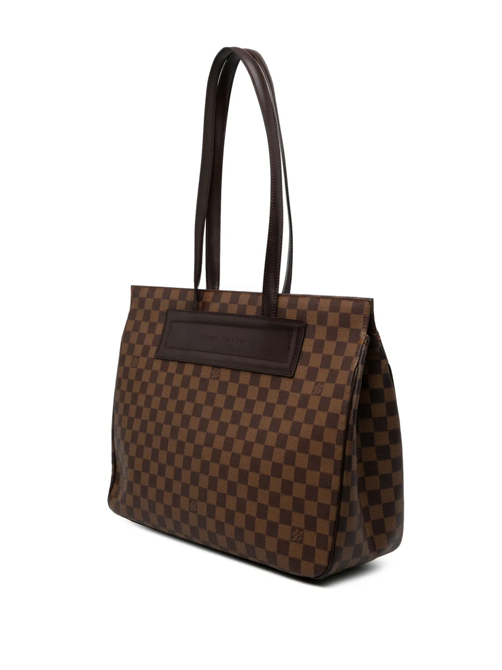 Pre-owned Louis Vuitton 1999 Damier Ebene Parioli Gm Tote Bag In Brown