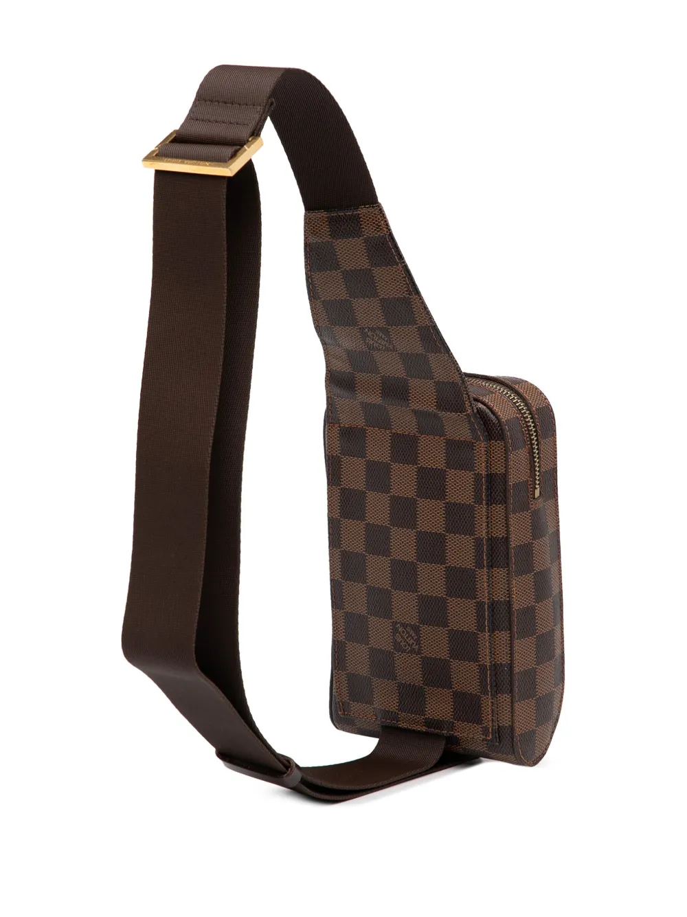Pre-owned Louis Vuitton 2009 Damier Ebene Geronimos Crossbody Bag In Brown