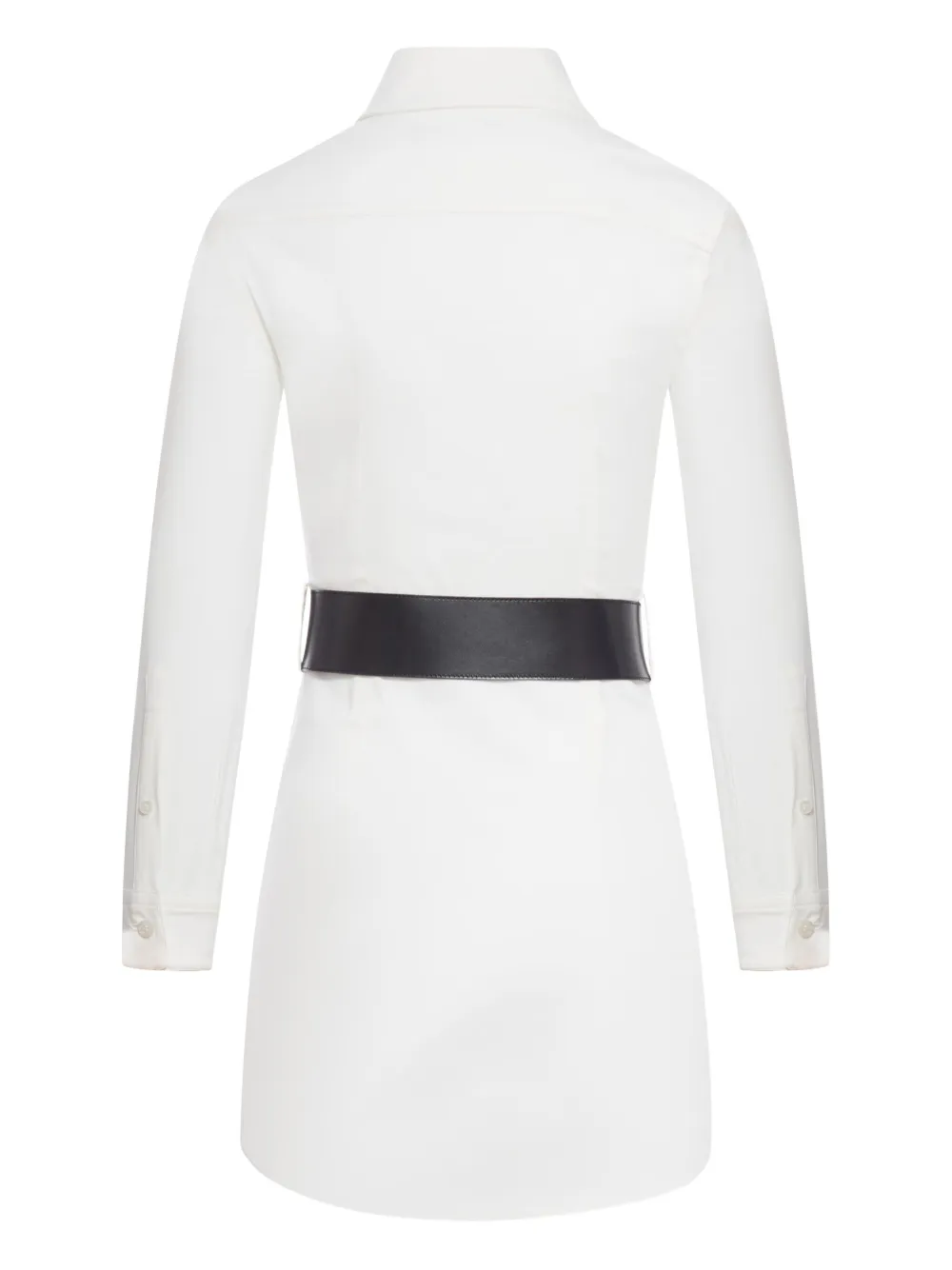 Balenciaga belted shirt dress - Wit