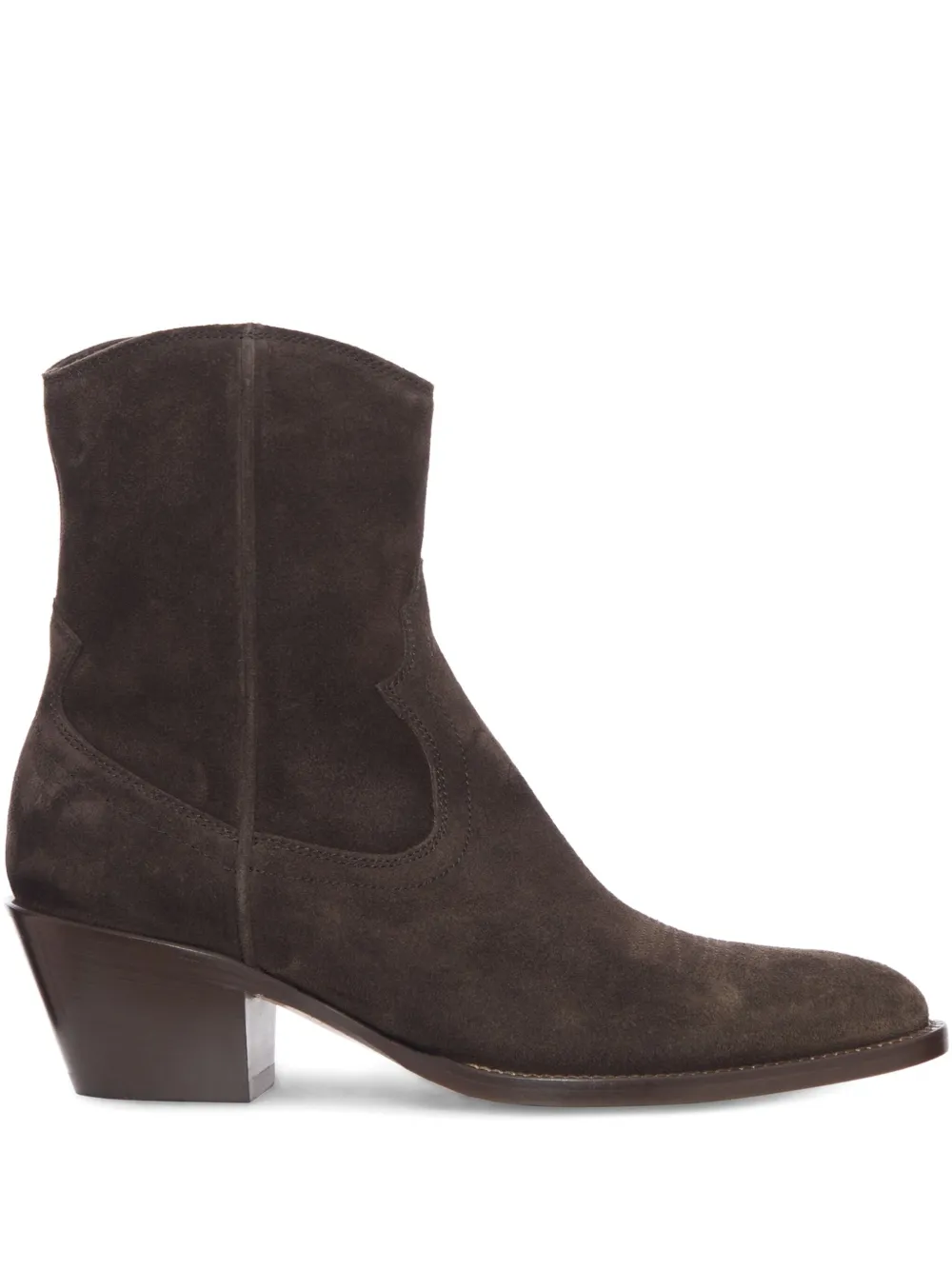 Buttero 40mmm Flee Suede Cowboy Boots In Brown