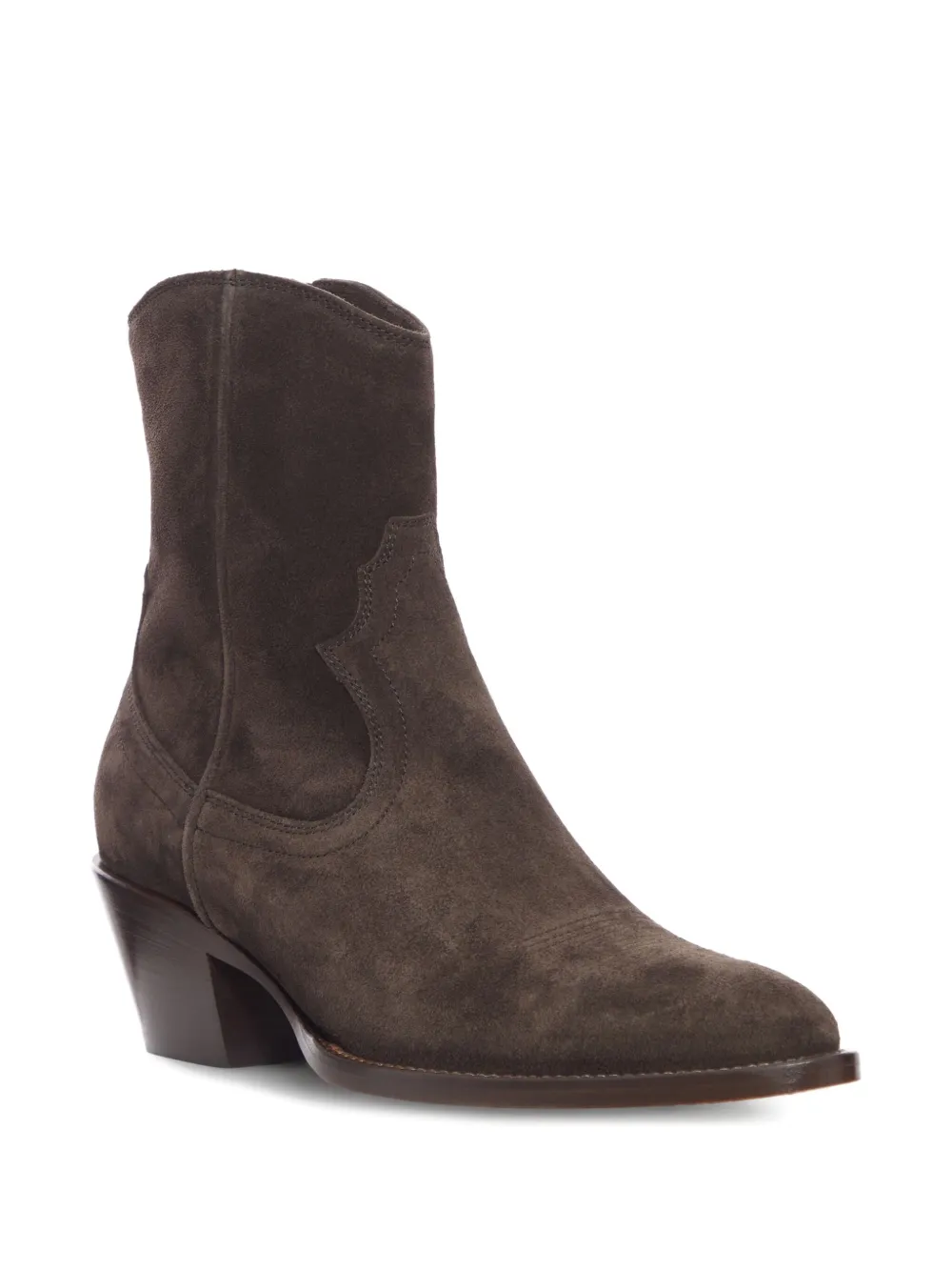 Buttero 40mmm Flee Suede Cowboy Boots In Brown