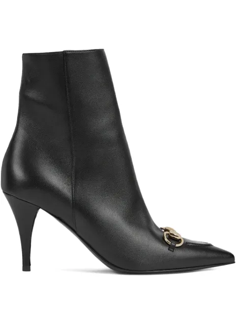 Gucci botines de piel con detalle Horsebit y tacón de 85mm