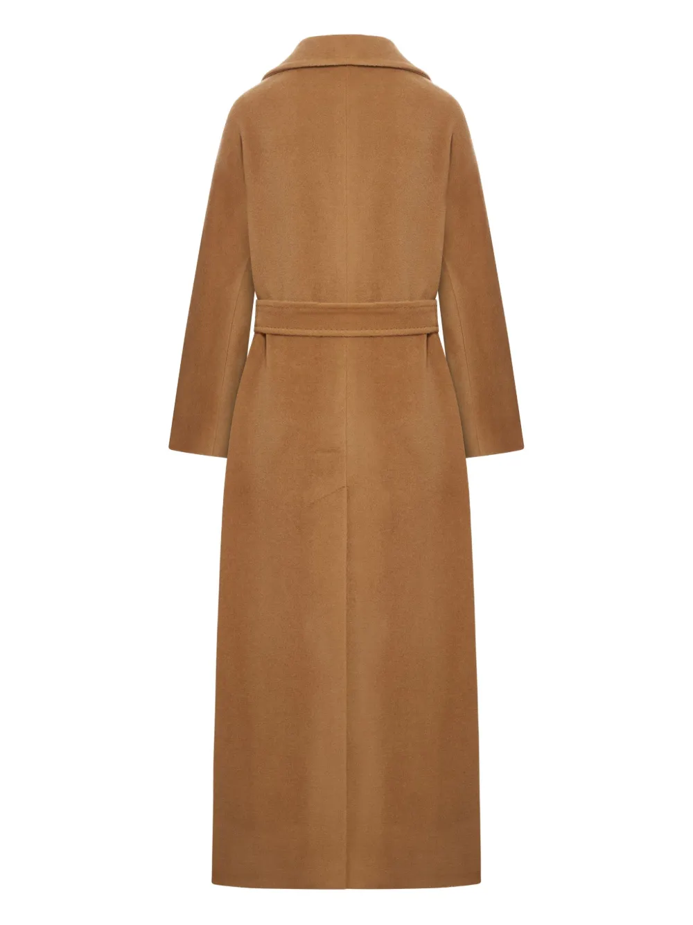 Tagliatore Belted Wool Coat In Brown