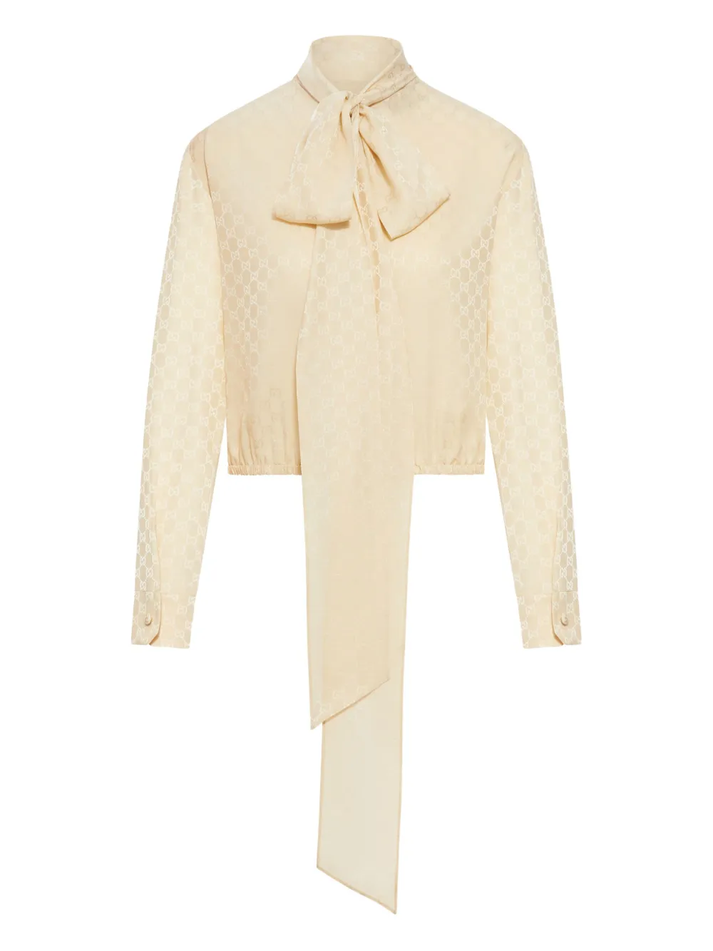 Gucci ジャカード シルクトップ - ニュートラル Gucci ジャカード シルクトップ - ニュートラル