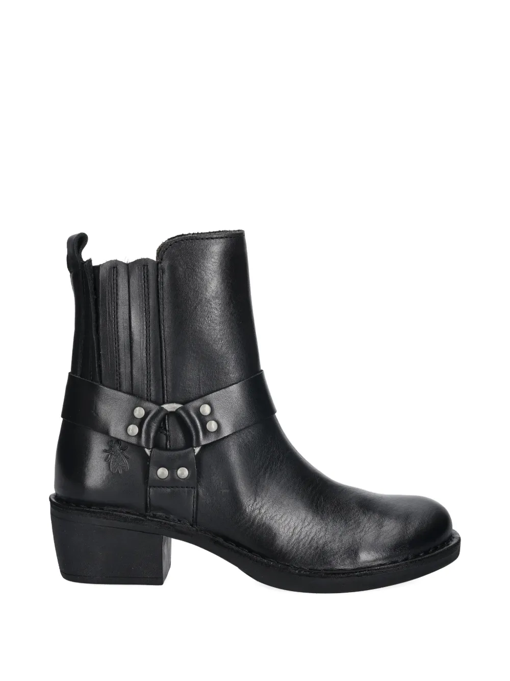 Fly London leather biker boots Zwart