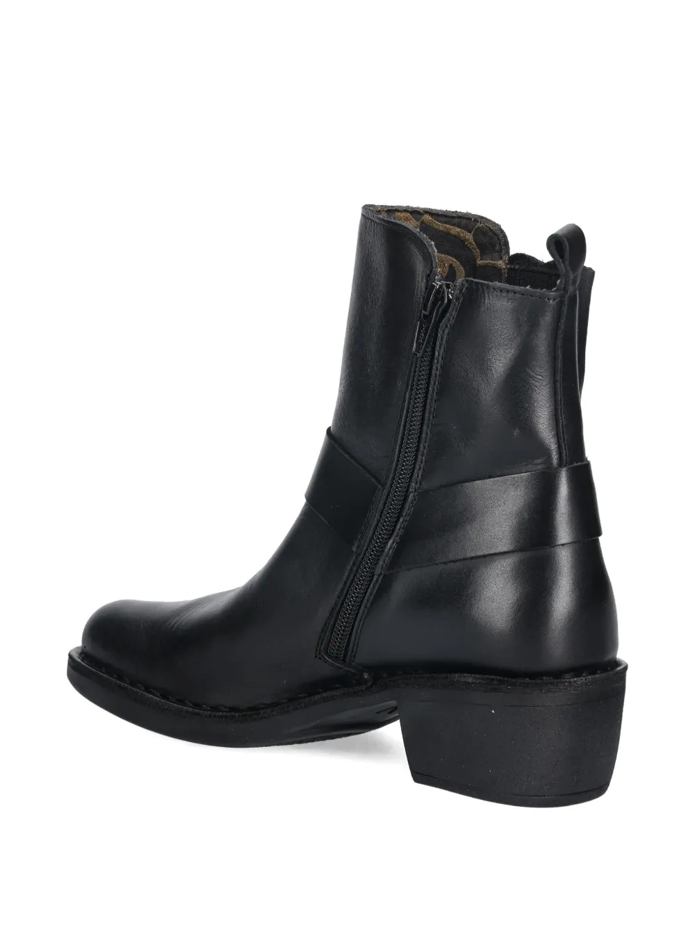 Fly London leather biker boots Zwart