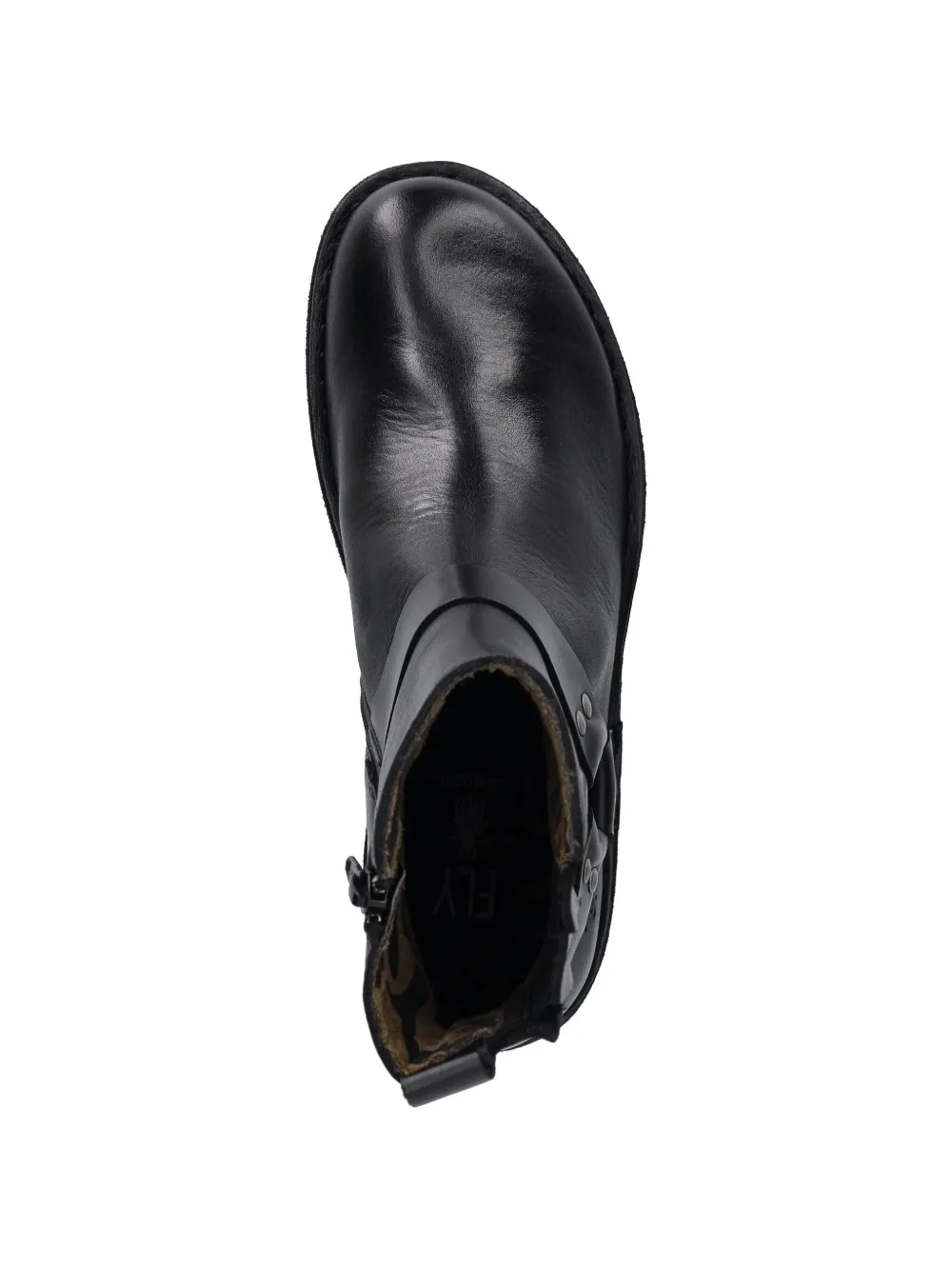 Fly London leather biker boots Zwart