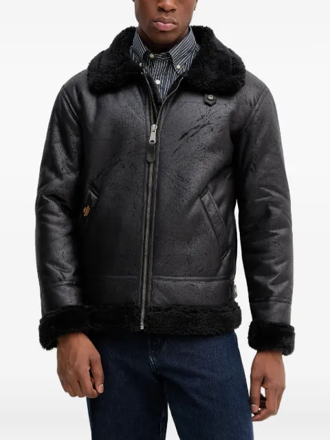 Alpha Industries veste bomber B-3 en cuir artificiel