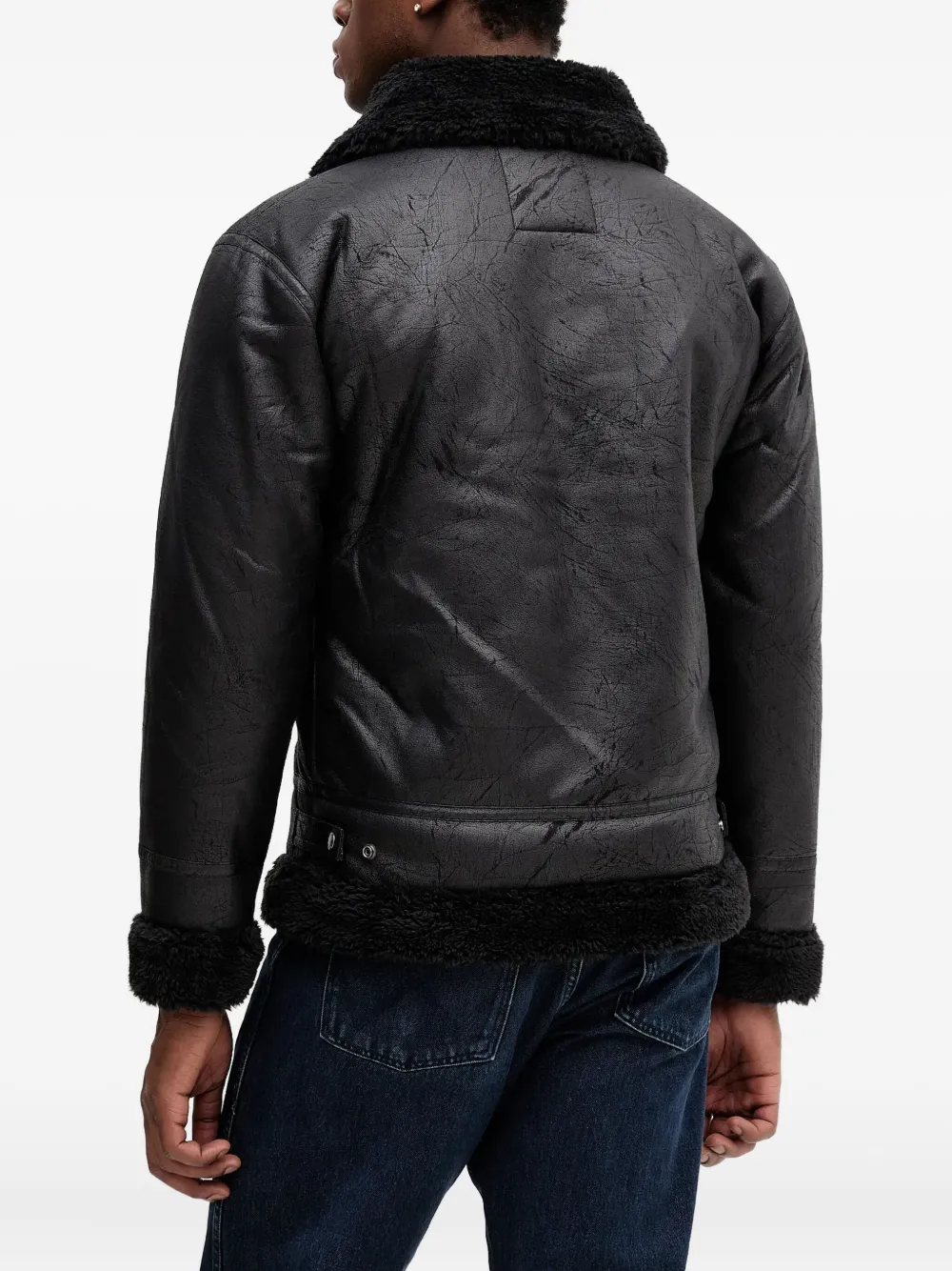 Alpha Industries B-3 bomberjack van imitatieleer Zwart