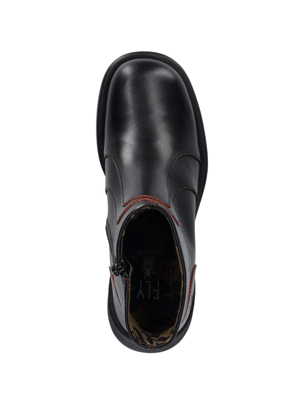 Fly London Enkellaarzen met zijrits Zwart