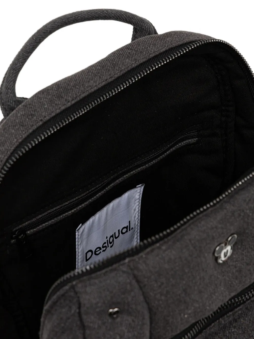 Desigual Rugzak met gewatteerd effect en applicatie Grijs