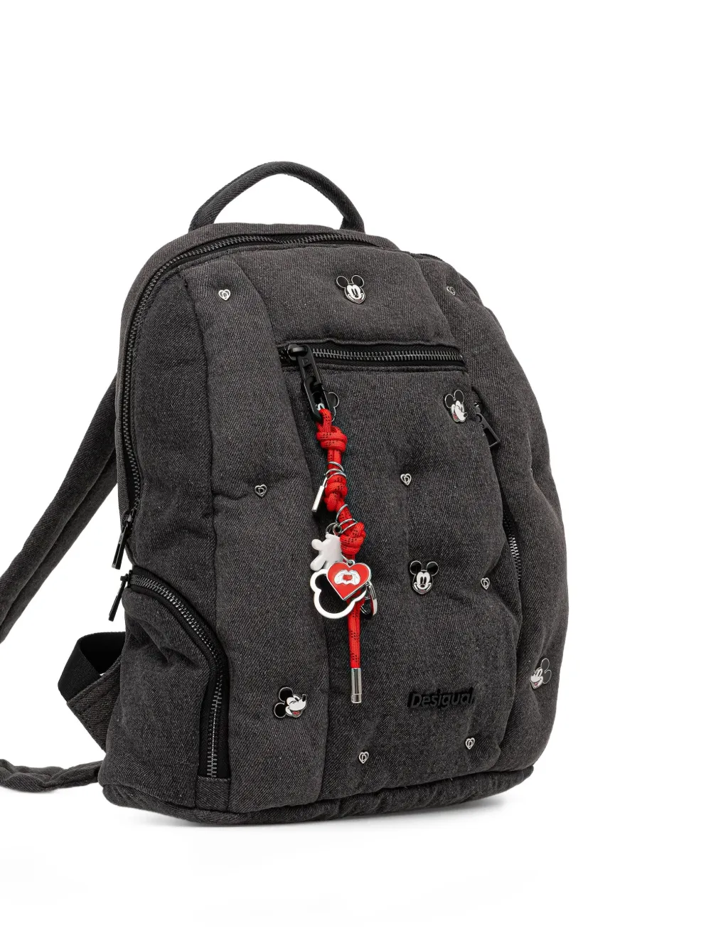 Desigual Rugzak met gewatteerd effect en applicatie Grijs