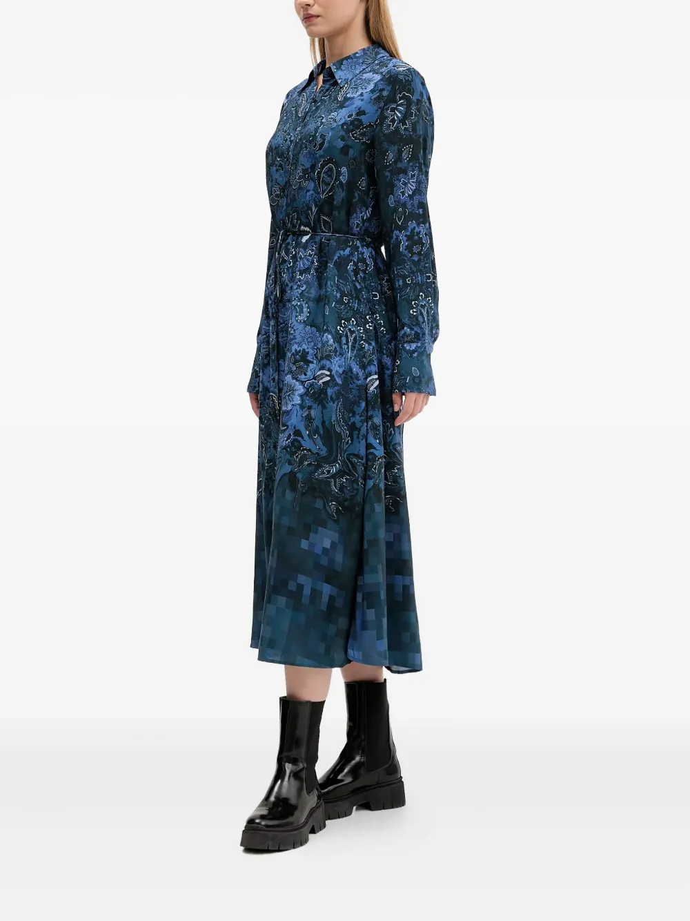 Desigual floral dress - Blauw