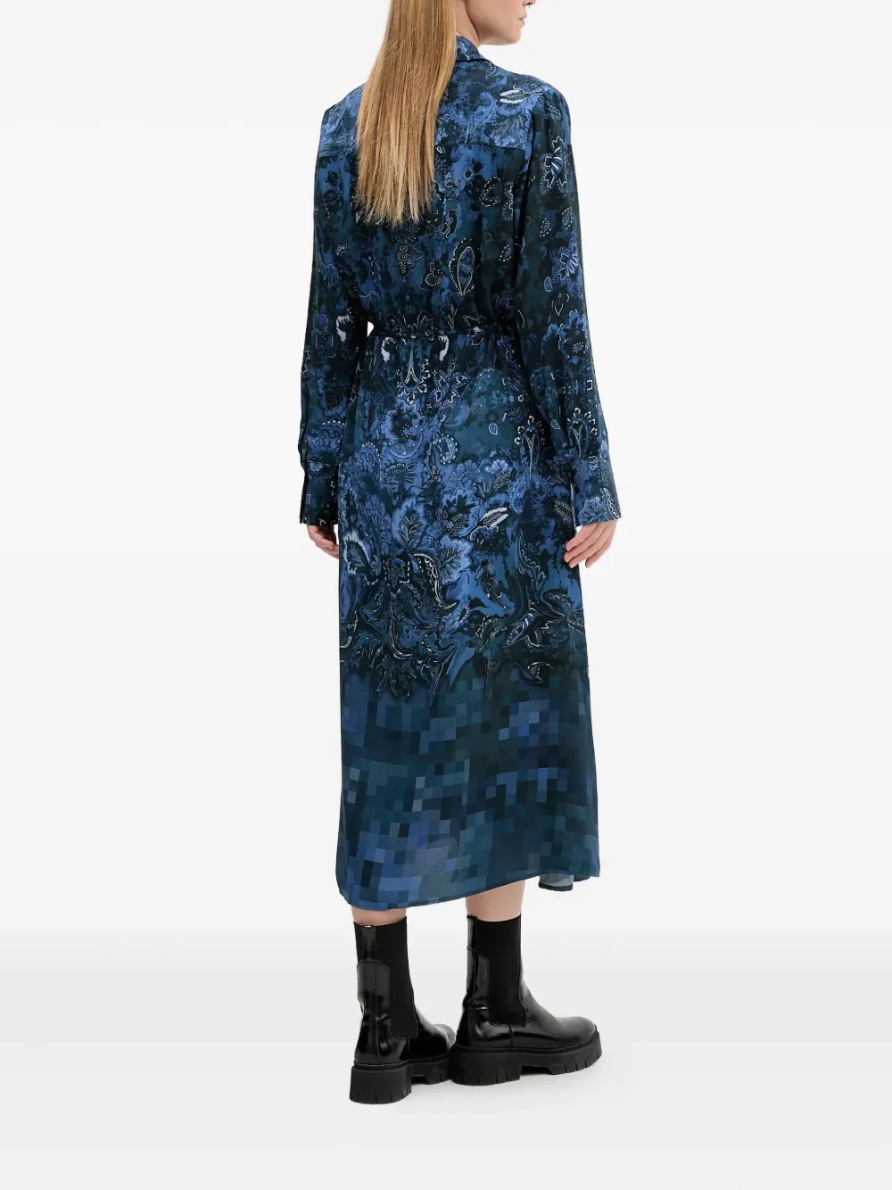 Desigual Jurk met bloemenprint Blauw