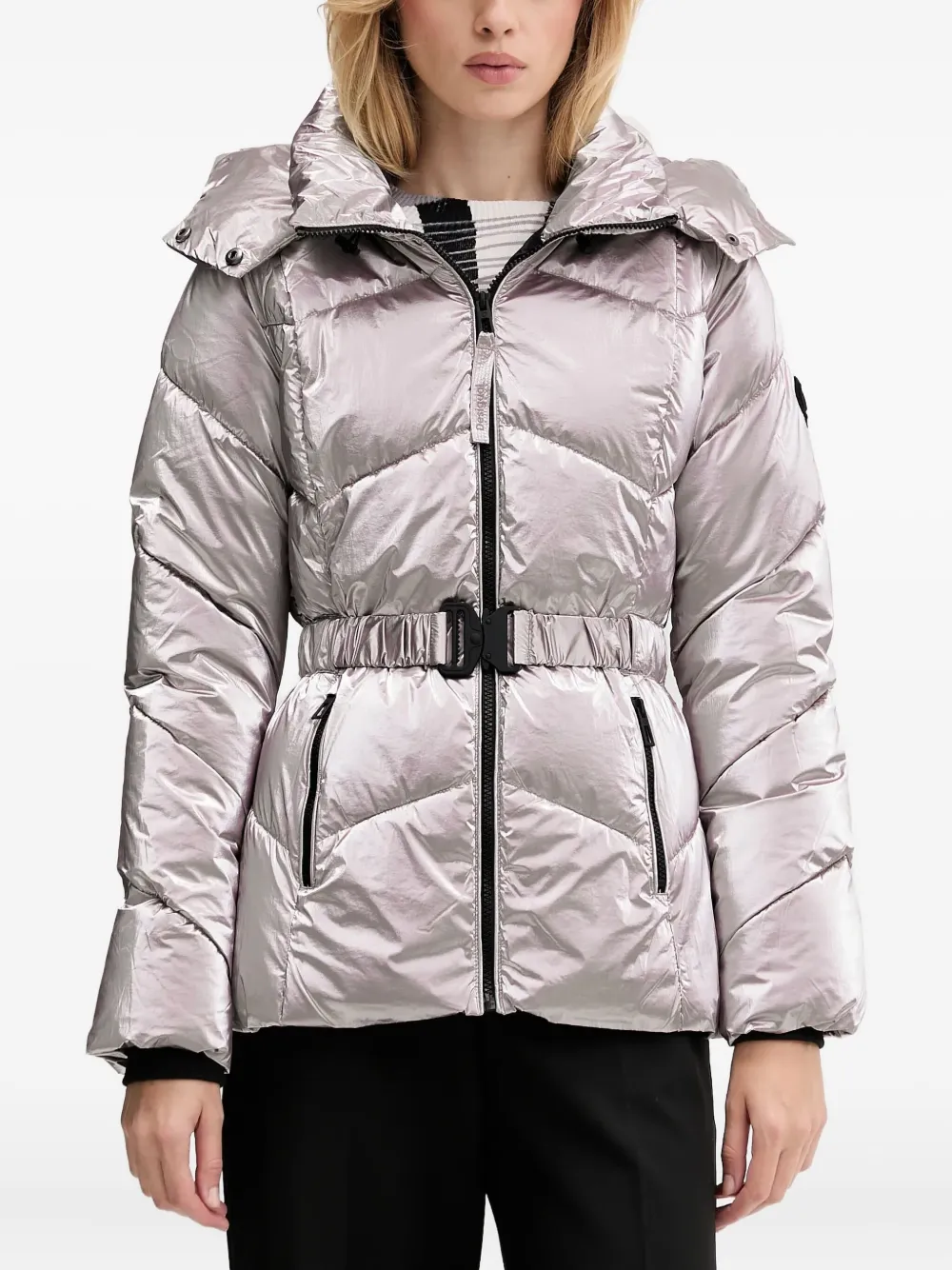 Desigual metallic-effect padded jacket | Grey | Image 1
