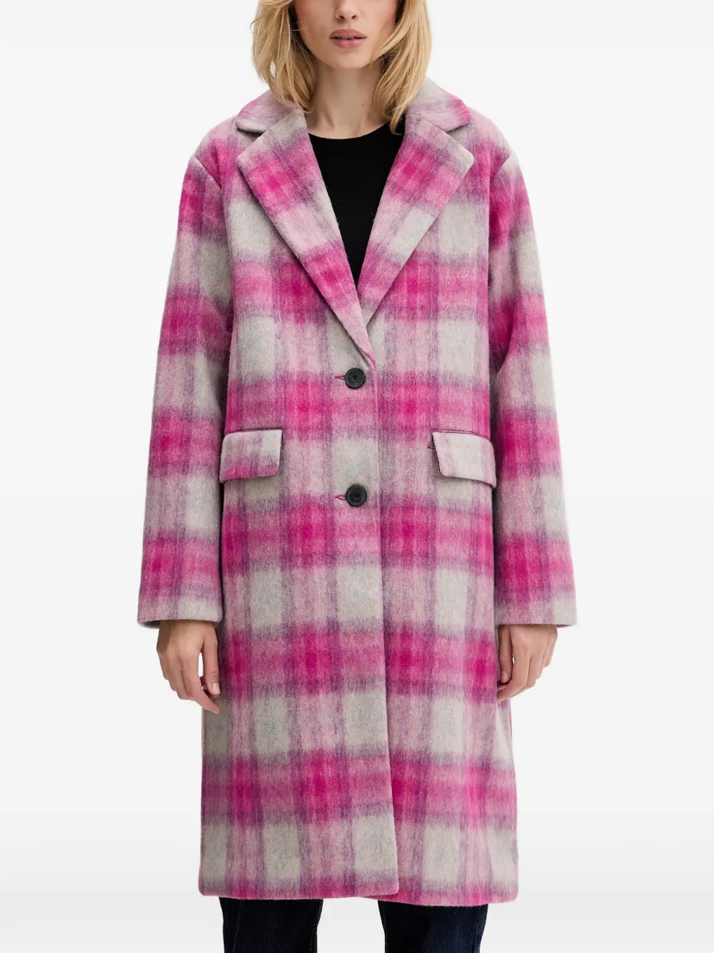 Desigual checked coat - Rosa