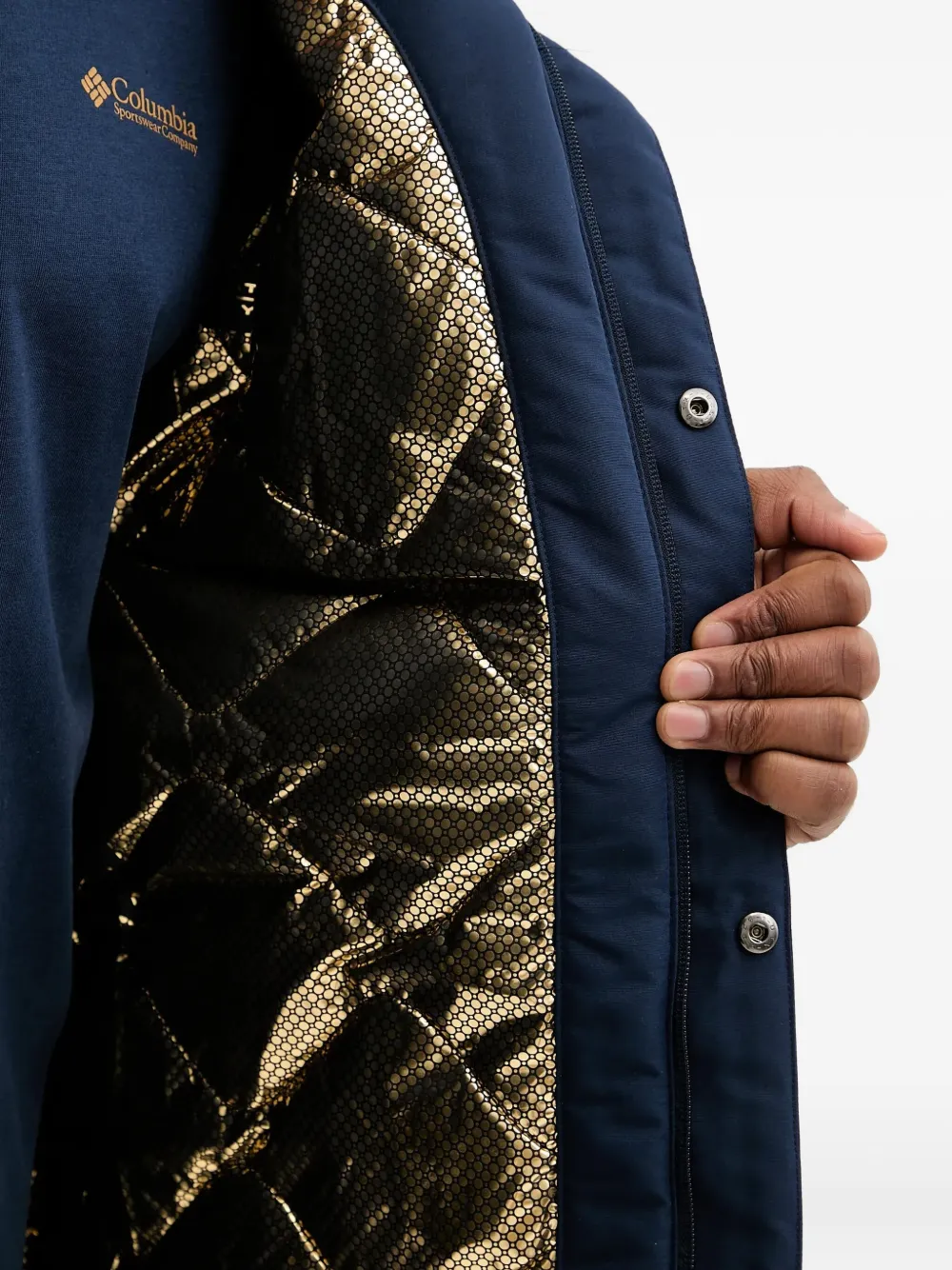 Columbia Jack met capuchon en zak Blauw