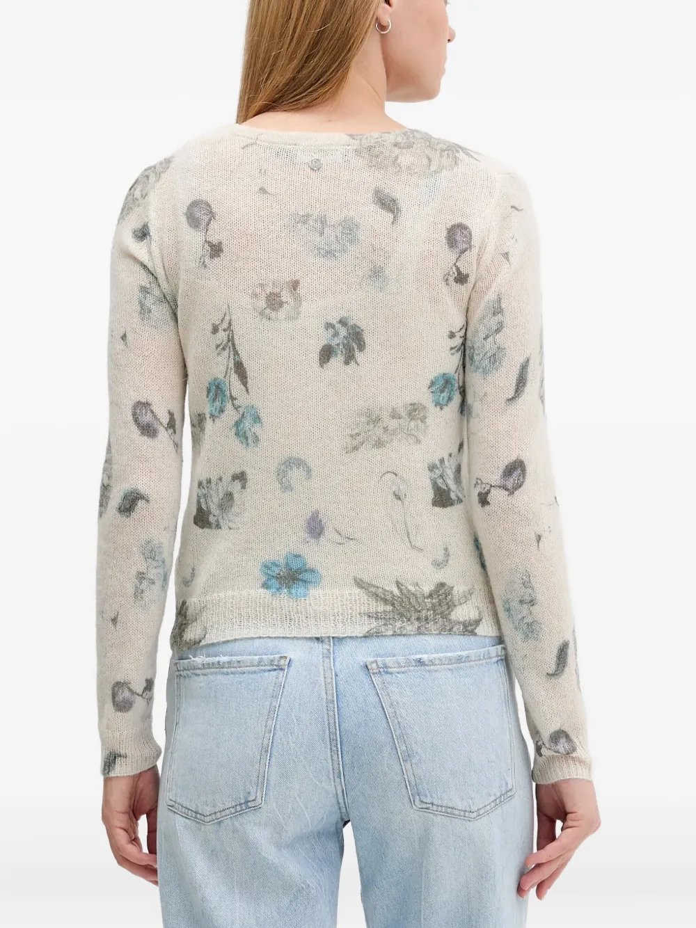 Desigual Floral Cardigan (set Of Two) In Neutral