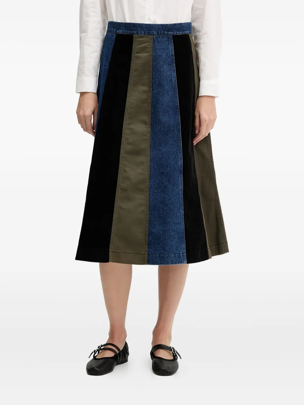 Desigual falda con paneles y diseño patchwork | negro | Image 1