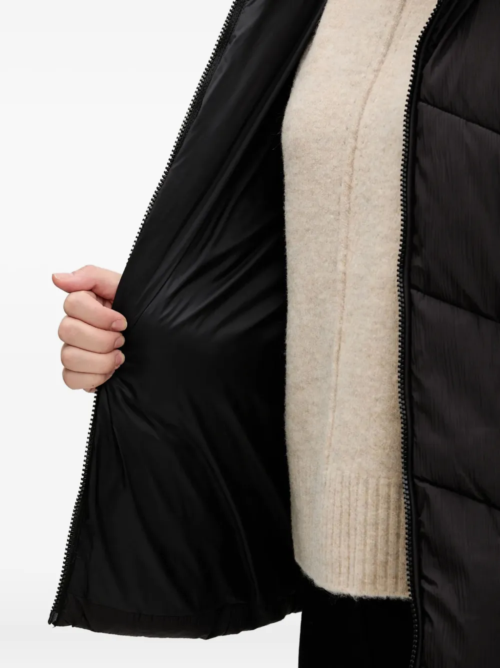 Desigual Gewatteerd jack met rits Zwart