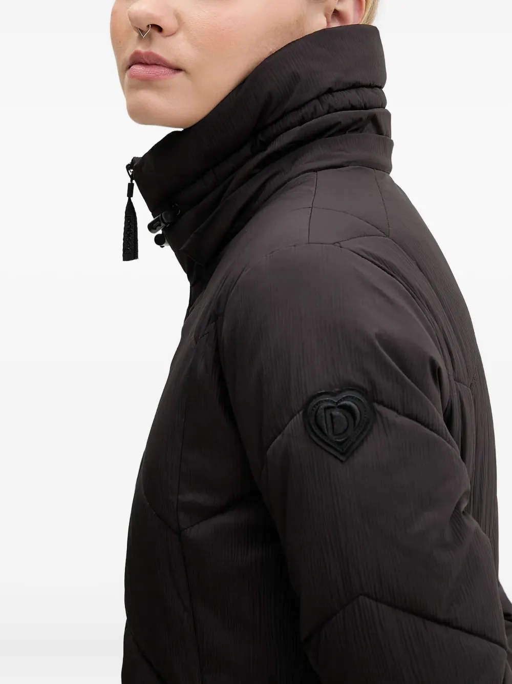 Desigual Gewatteerd jack met rits Zwart