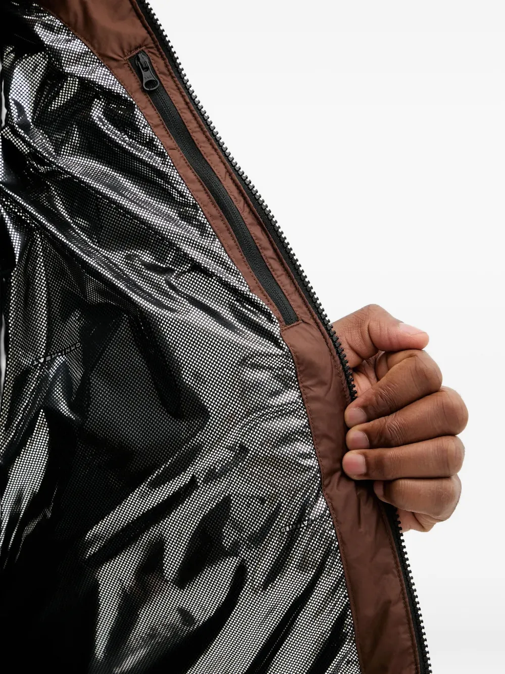 Columbia embroidered-logo padded jacket - Marrone