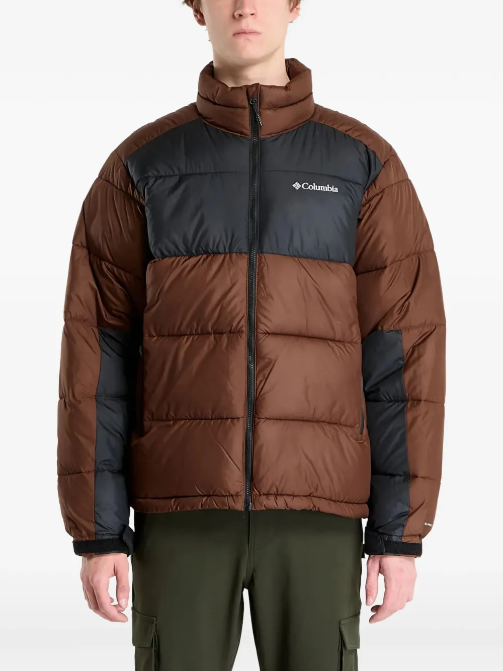 Columbia embroidered-logo padded jacket - Brown