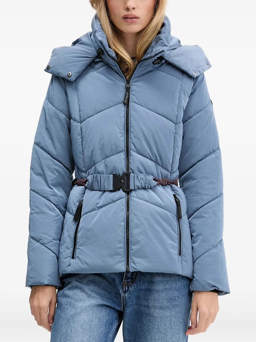 Desigual logo-patch padded jacket | Blue | Image 1