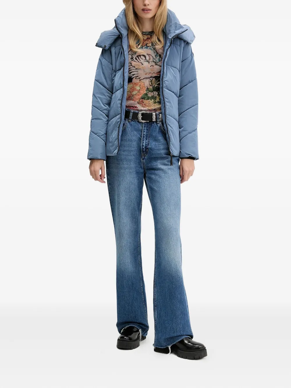 Desigual logo-patch padded jacket | Down Jackets | Image 2