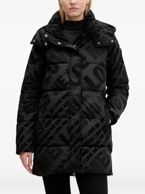 Desigual printed-detail padded coat