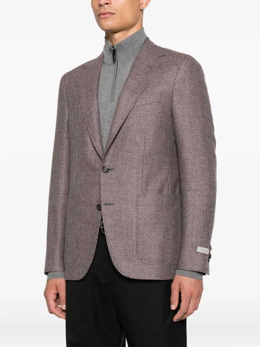  Canali Wool Blazer - Pink 