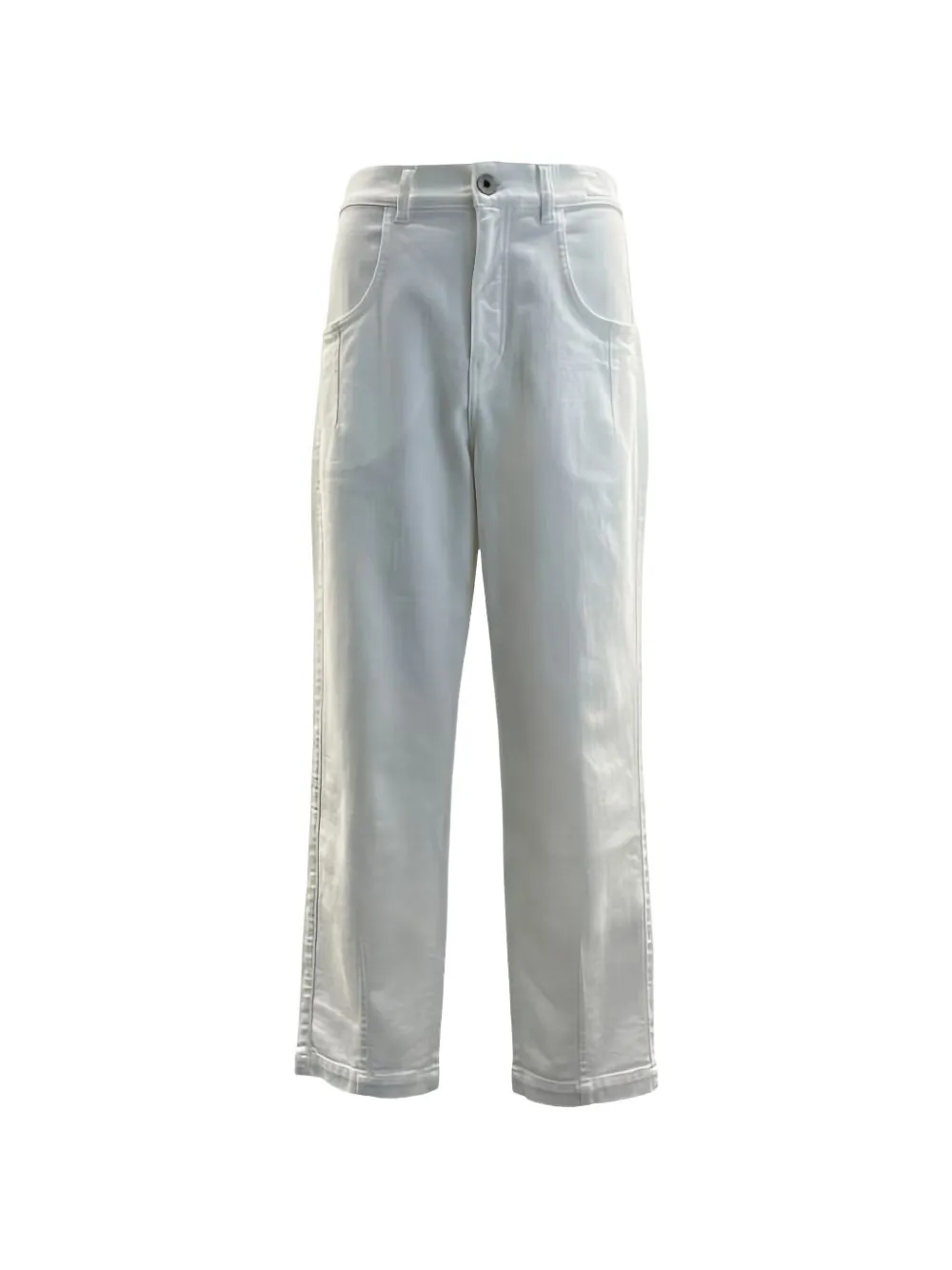 Eleventy patch-pocket straight-leg trousers - Bianco