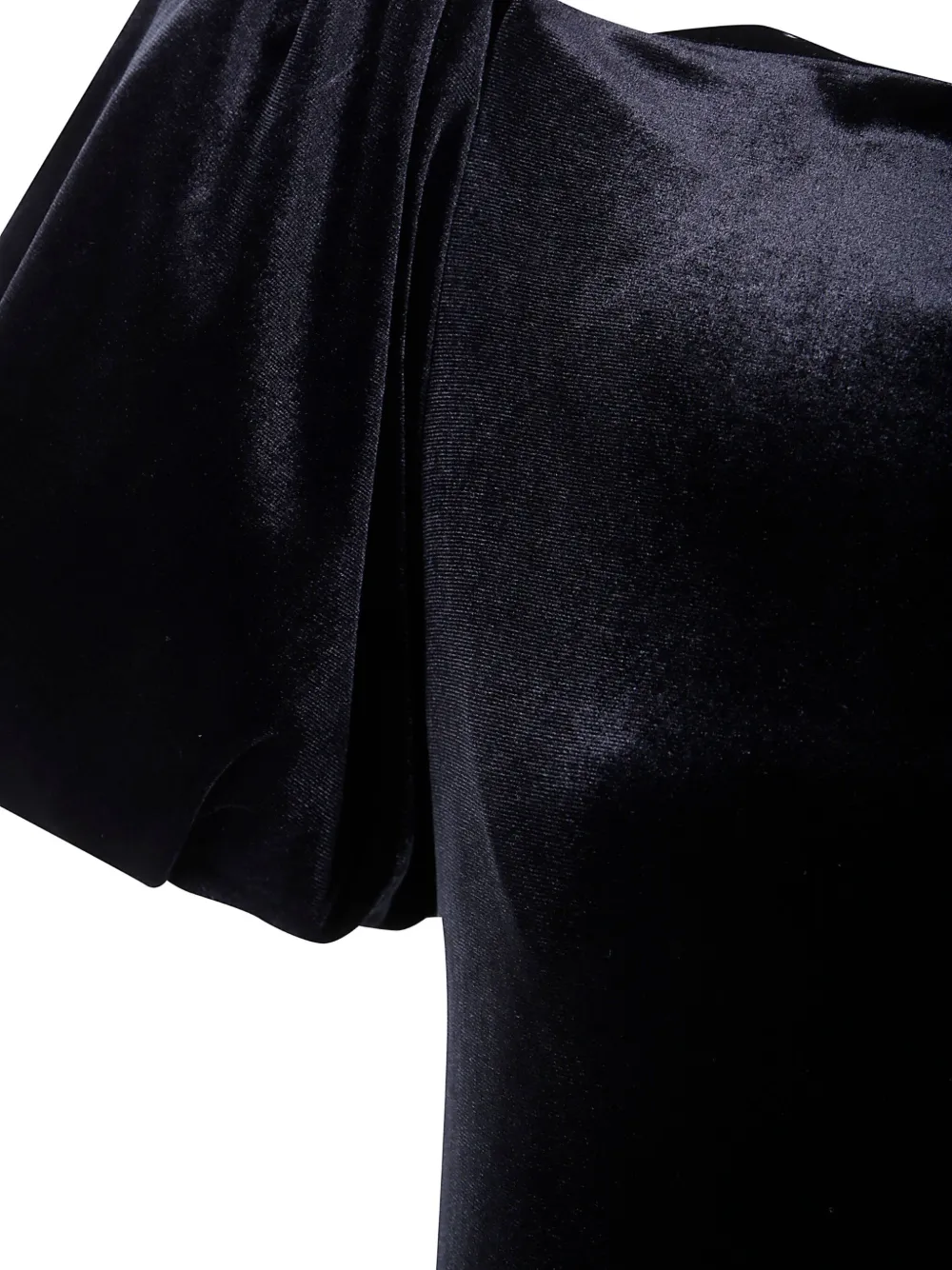 Ralph Lauren Puff-sleeve Midi Dress In Black