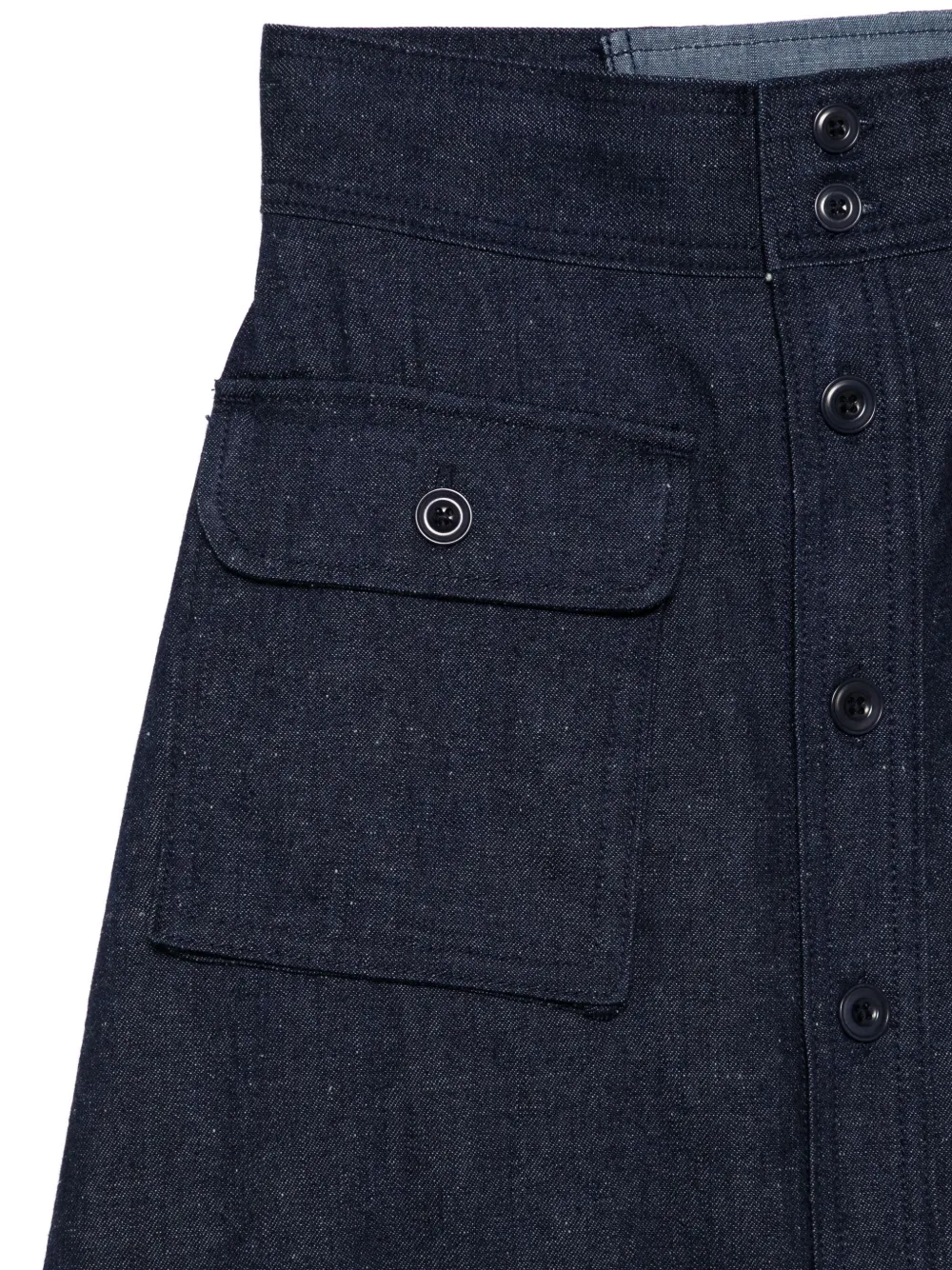 Levi's Mariner Button Pocket Midi Skirt In Blue