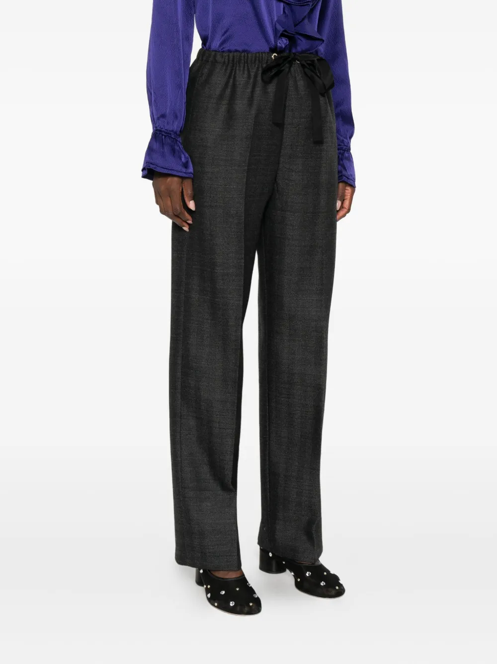 Forte Forte Drawstring Trousers In Gray