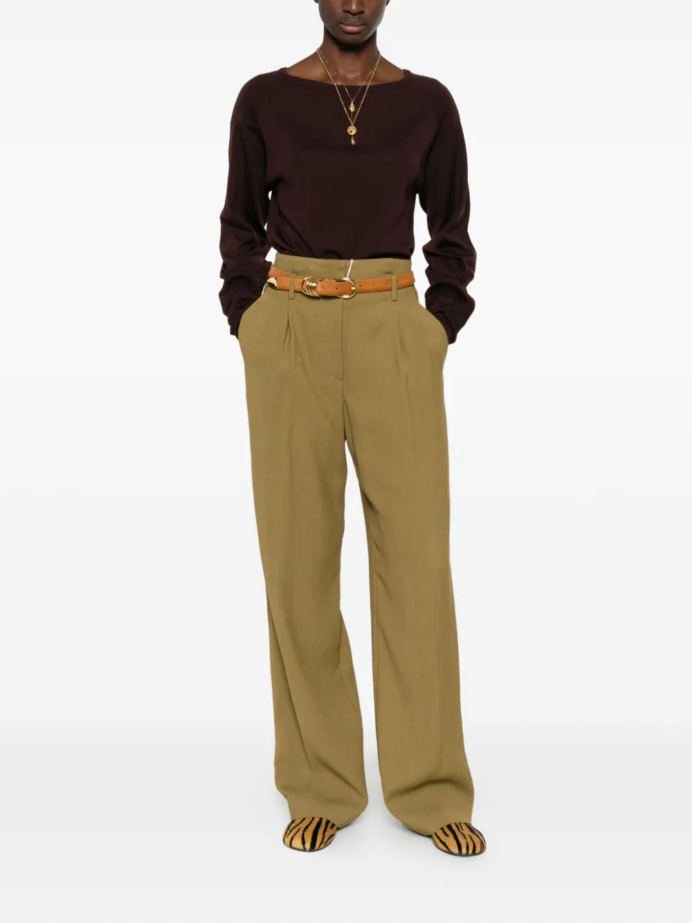 Forte Forte pleated trousers - Groen