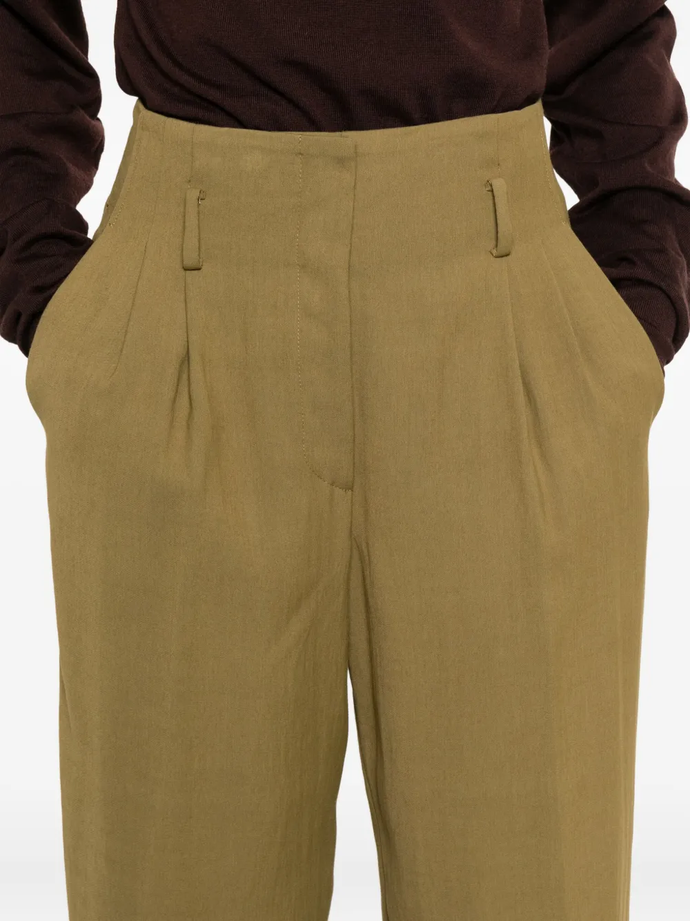 Forte Forte Pleated Trousers In Green