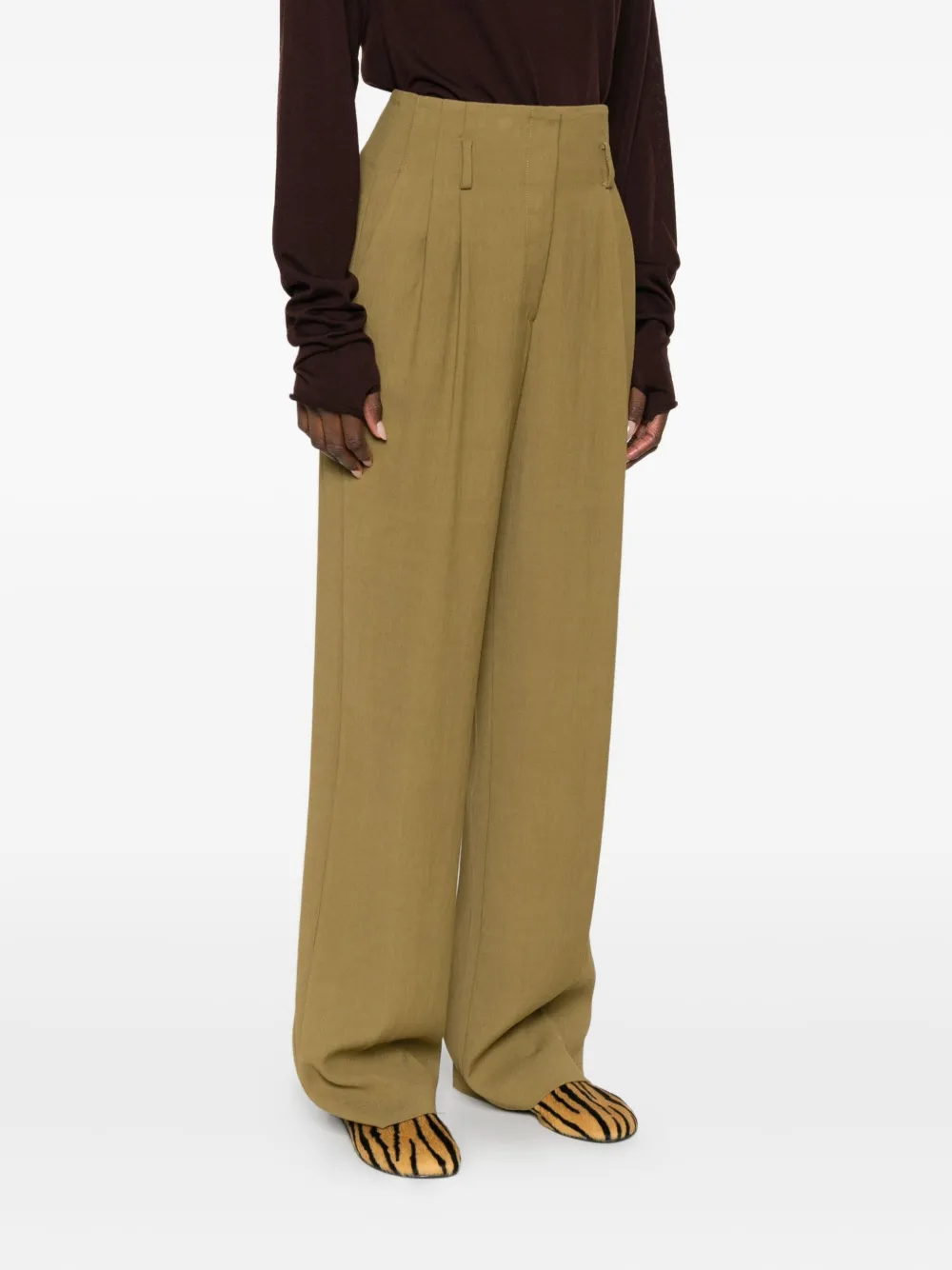 Forte Forte Pleated Trousers In Green