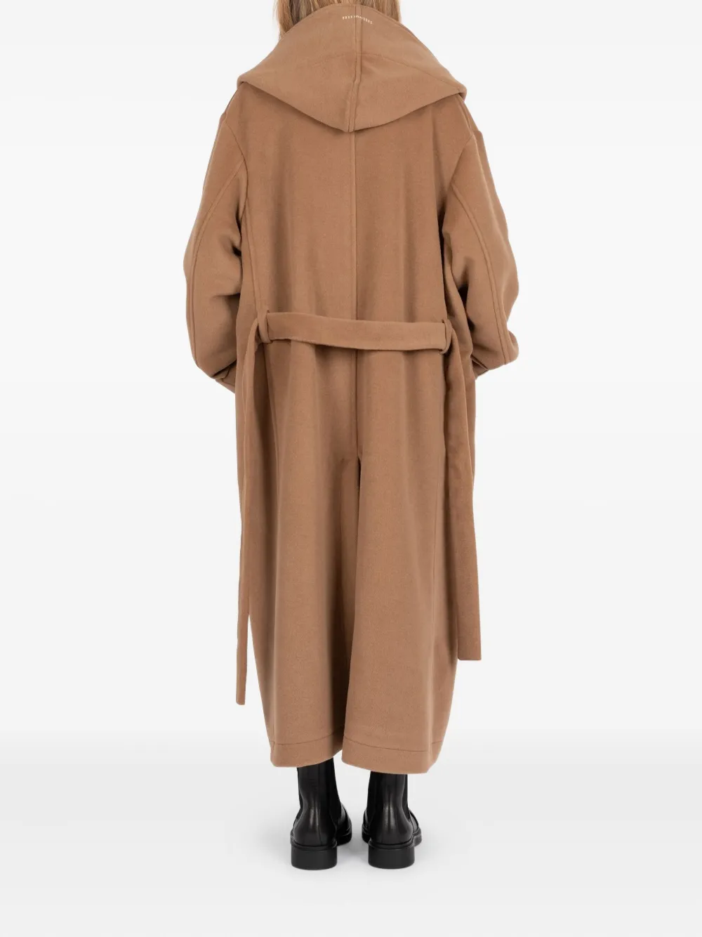 Société Anonyme Sunday Morning Hooded-belted Coat In Brown