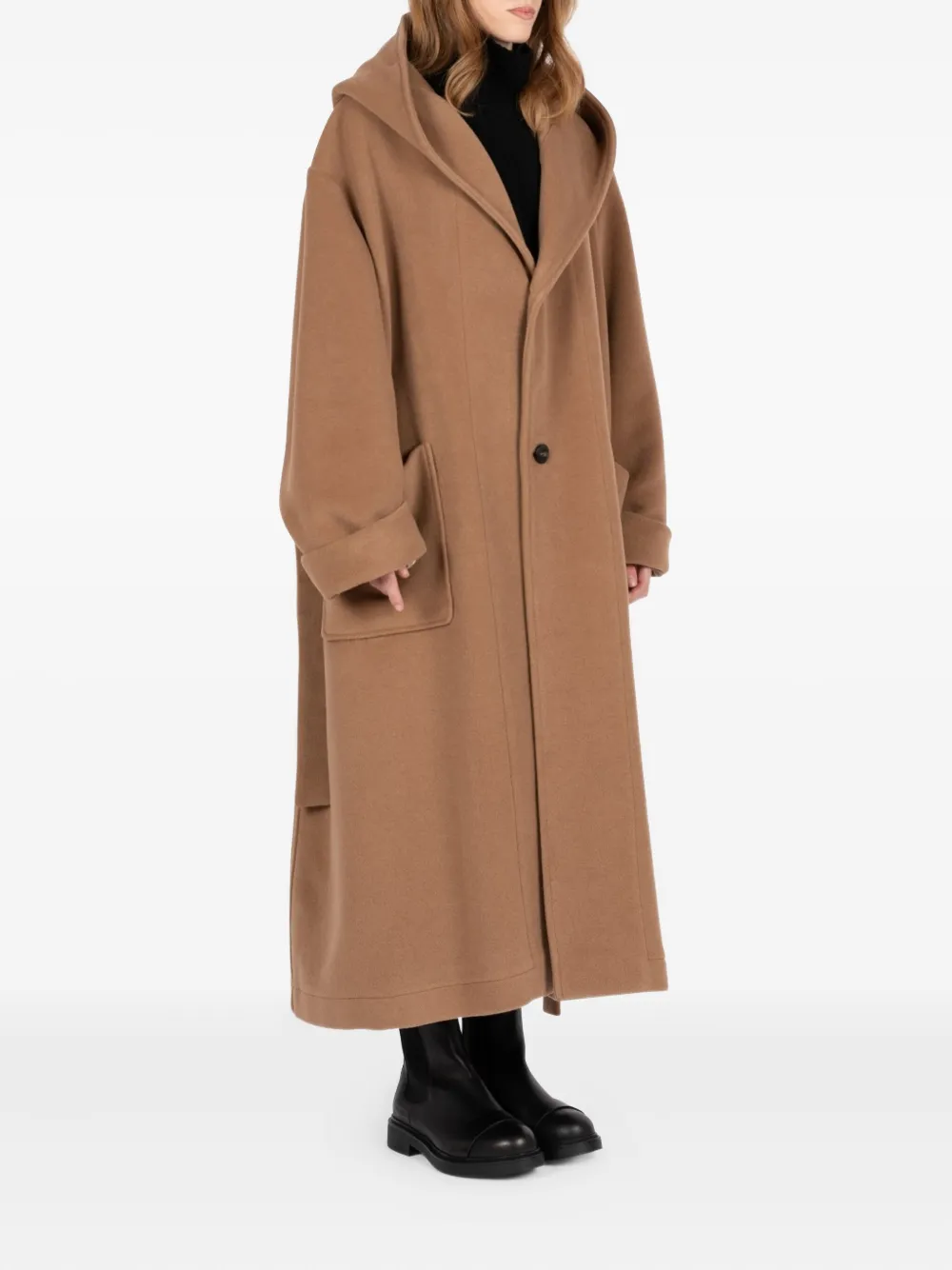 Société Anonyme Sunday Morning hooded-belted coat - Bruin