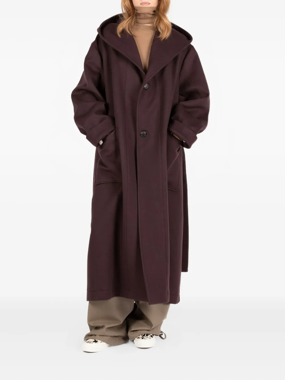 Société Anonyme Sunday Morning hooded-belted coat - Bruin