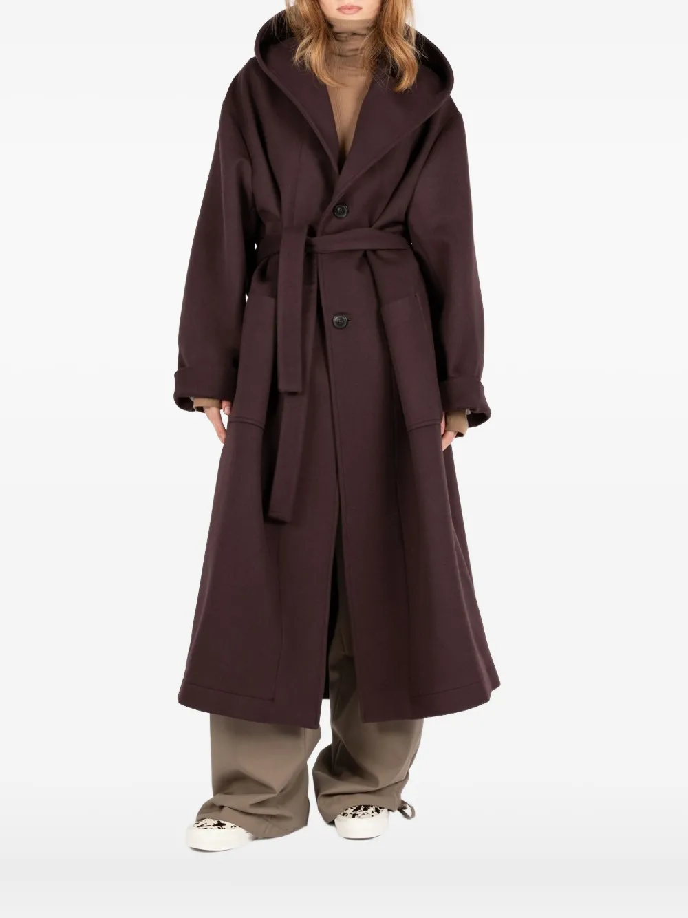 Société Anonyme Sunday Morning hooded-belted coat - ブラウン Société Anonyme Sunday Morning hooded-belted coat - ブラウン