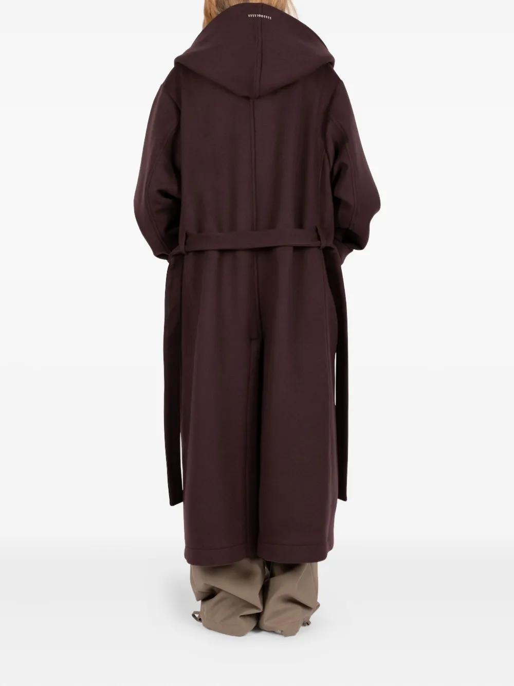 Société Anonyme Sunday Morning Hooded-belted Coat In Burgundy