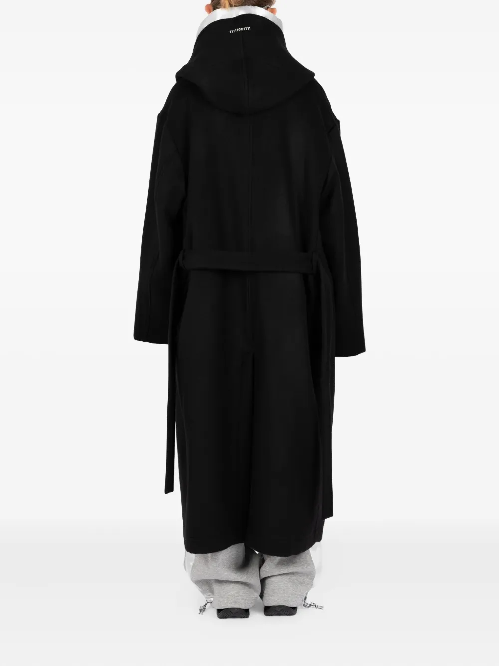 Société Anonyme Sunday Morning Hooded-belted Coat In Black