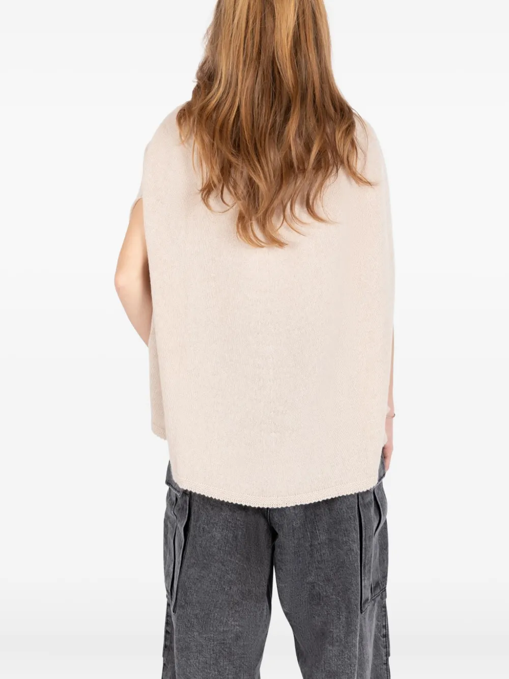 Société Anonyme Franci Slit-knit Cape In Neutral