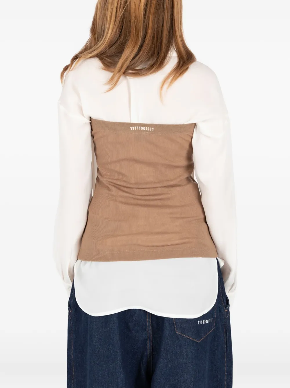 Société Anonyme Ribbed Bandeau Top In Brown