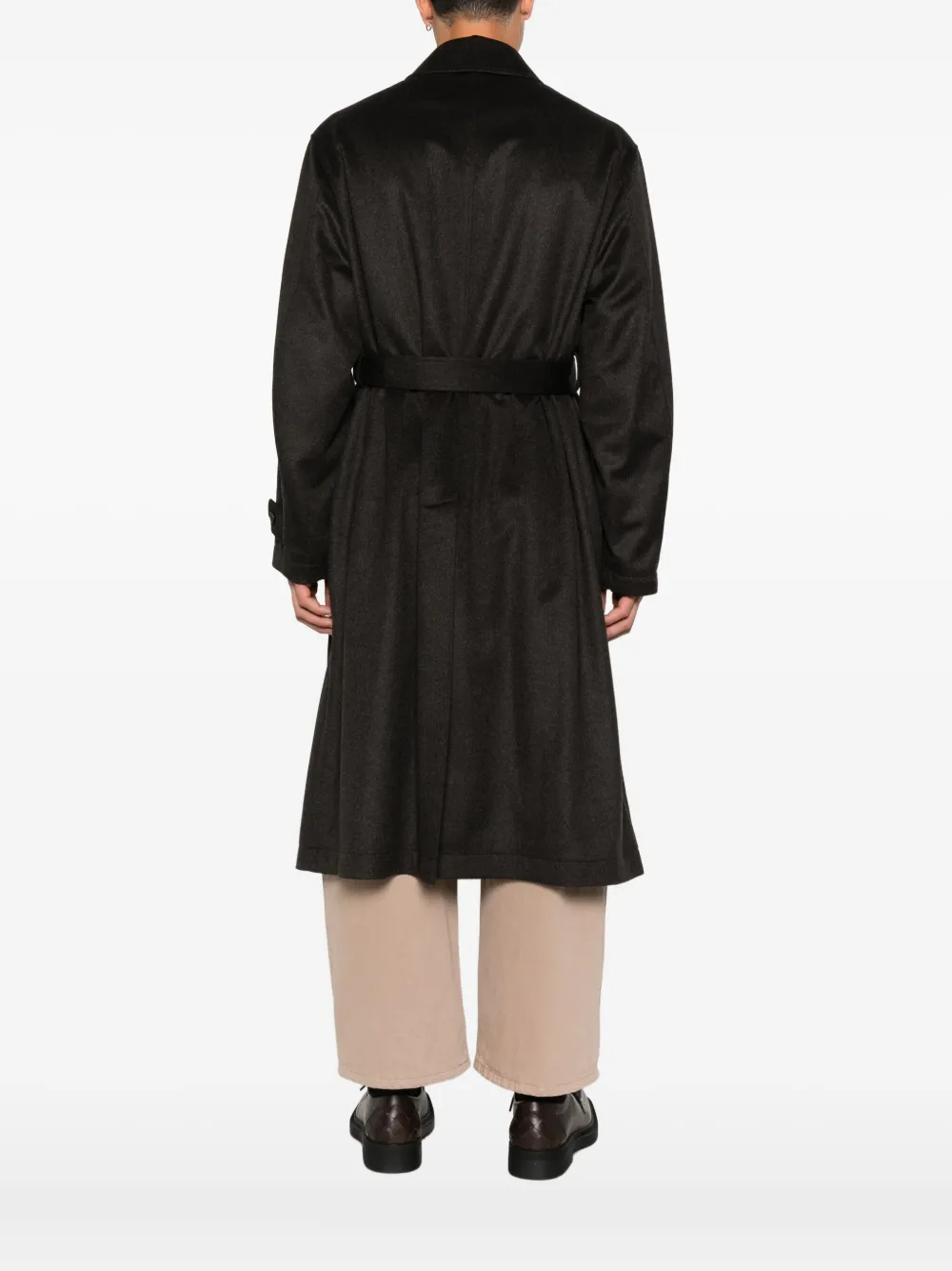 Stein Cashmere Coat In Brown